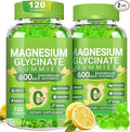 Magnesium Glycinate Gummies 600mg, Sugar Free Lemon 2pcs