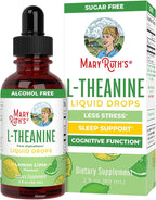 MaryRuth's L Theanine 200mg Liquid Drops | Mood Support for Adults & Kids | Focus Supplement | Natural Sleep Support | Vegan | Non-GMO | Gluten Free | 30 Servings
