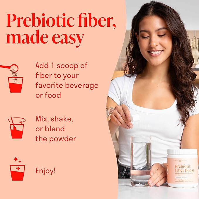 Prebiotic Fiber Powder - Unflavored & Sugar Free | 45 Servings | Fiber Supplement to Support Digestive Regularity, Gut Health, Bloating & Immune Support - 1 Scoop of Soluble Prebiotic Powder Daily