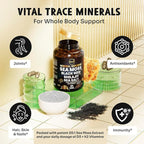 Maju Superfoods 18-in-1 Sea Moss, Black Seed, Shilajit, Sea Salt + D3 & K2, Concentrated Extracts, Trace Multi Mineral Capsules, for Men & Women Mineral Electrolytes Supplements