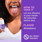 OLLY Sleep Fast Dissolves, 3mg Melatonin, Lemon Balm, Strawberry Flavor, 30 Day Supply - 30 Count (Pack of 2)