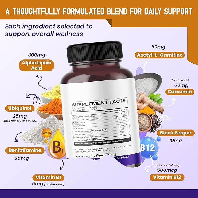 Alpha Lipoic Acid Acetyl-L-Carnitine - Support Bladder Cleanse, Urinary Tract Health - 180-day Supply