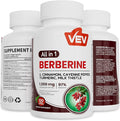 VEV Berberine Supplement with Ceylon Cinnamon, Cayenne Pepper, Turmeric, Milk Thistle, Vegan & Non-GMO – 120 Capsules