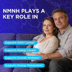 NMNH Supplement with NAD Supplement Maximum Potency with Resveratrol & Pterostilbene, CoQ10 & Black Pepper, for Cellular Energy, Anti-Aging Support, Sirtuin Activation & Methylation Support, 120
