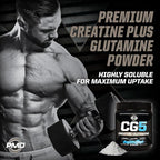 PMD Sports CG5 - Premium Creatine & L Glutamine Powder - Maximum Strength Power Recovery, Build Lean Muscle, Increase Workout Performance - Pre Workout & Post Workout - Blue Raspberry (30 Serv)