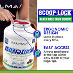 ALLMAX ISONATURAL Whey Protein Isolate, Chocolate - 2 lb - 27 Grams of Protein Per Scoop - Zero Fat & Sugar - 99% Lactose Free - with Prebiotics - No Artificial Flavors - Approx. 29 Servings
