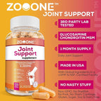 zooone Advanced Joint Support Supplement with Glucosamine, Chondroitin, Turmeric & MSM - 120 Tablets for Back, Knee, Hand Bone Health