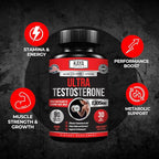 Kaya Naturals Ultra Testosterone - Men's Testosterone Booster with Tongkat Ali, Horny Goat Weed, Tribulus - Natural Workout Supplement for Energy, Stamina, and Strength Booster - 90 Count