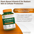 Pure Nutrition Vitamin E with Wheatgerm Oil, 1020mg |240 Caps | Natural Source of Vitamin E | Hair and Skin Supplement | Non GMO
