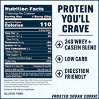 PEScience Select Protein Powder, Whey and Casein Blend, Lean Protein Powder for Women and Men, Low Calorie, Low Carb, Keto Friendly, Gluten Free, Frosted Sugar Cookie - 27 Servings