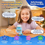 L Methylfolate 1000mcg for Kids Teens Gummies + Methyl B6 B12, Active 5-Mthf Methyl Folate, MTHFR Supplement w/ Choline Omega-3 Magnesium Zinc for Focus Cognition Mood Energy, Sugar Free, Vean, 120Cts