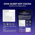 OVIA Night Calm – Melatonin-Free Magnesium Mushroom Hot Cocoa for Sleep – Nighttime Hot Chocolate with L-Tryptophan, L-Theanine & Reishi – Relaxation, Stress & Cortisol Support | 30 Servings