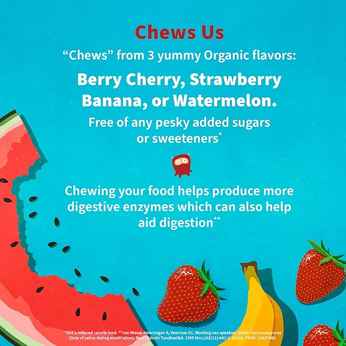 Garden of Life Dr. Formulated Probiotics Organic Kids+-Digestive Health Support-Prebiotic Fiber&Vitamins C&D-Supports Immune Function-Shelf Stable-Strawberry Banana,30 Yummy Chewables,(Pack of 2)