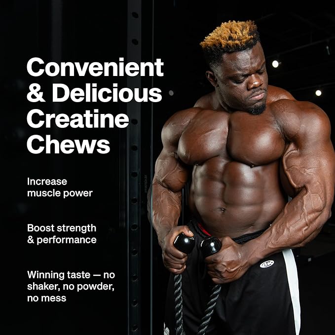 MuscleTech | Creatine Chews | Creapure Monohydrate Supplement for Muscle Recovery, Muscle Builder & Energy Boost | Pre Workout Supplement for Men & Women | Citrus Birst | 90 chewable Tablets