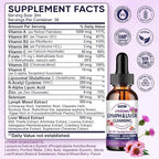 Liposomal Lymphatic Drainage Drops, 26 in 1 Liver Cleanse Detox & Repair with Milk Thistle, Echinacea, Glutathione, Vitamins, Lymph-Liver Cleanse, Gut & Metabolic Health - Mixed Berry Flavor 2 Fl Oz