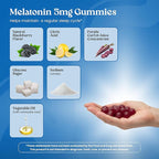 VITA Globe Melatonin Gummies 5mg, Sleep Aid Gummies, Sugar Free- Non-GMO, Vegan and Sleep Aid Supplement, Supports Relaxation & Healthy Sleep Cycle, 60 Count Sleep Aid Gummy (Pack of 1)