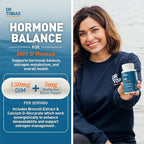 Dr. Tobias DIM Complex | Hormone Balance for Women & Men | DIM Supplement with BioPerine, Broccoli Extract & Calcium D-Glucarate - Estrogen Detox Balance Complex - Non-GMO Vegan (60 Capsules)