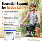 Phosphorus Supplements 12 Packets, Dietary Supplements Powder with Sodium Phosphate and Potassium Phosphate, Fruit Flavored Phosphorous Supplement Powder for Electrolyte, Bone Health & Kidney Health