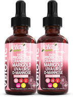 VBiotic Vaginal Probiotic for Women Liquid Drops | Womens Probiotics | Cranberry Uva Ursi Horsetail D-Mannose Prebiotics Marigold & Black Cohosh Vaginal Health Supplement | pH Balance | By Clean Nutra