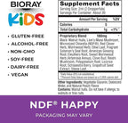 BIORAY Kids NDF Happy, Peach - 2 fl oz - Removes Unwanted Organisms That Can Trigger Irritability - 1-2 Month Supply