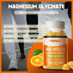 Magnesium Glycinate Gummies 1000mg - Sugar Free Magnesium Potassium Supplement with Vitamin D, B6, CoQ10 for Calm Mood & Sleep Support - 120 Orange Gummies 2 Pac