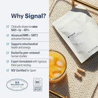 ELYSIUM Signal NMN Supplement - Clinically Proven to Support NAD+ Production, Mitochondrial Function & Metabolic Health - Nicotinamide Mononucleotide and SIRT3 Activation Complex- 30 Day Supply