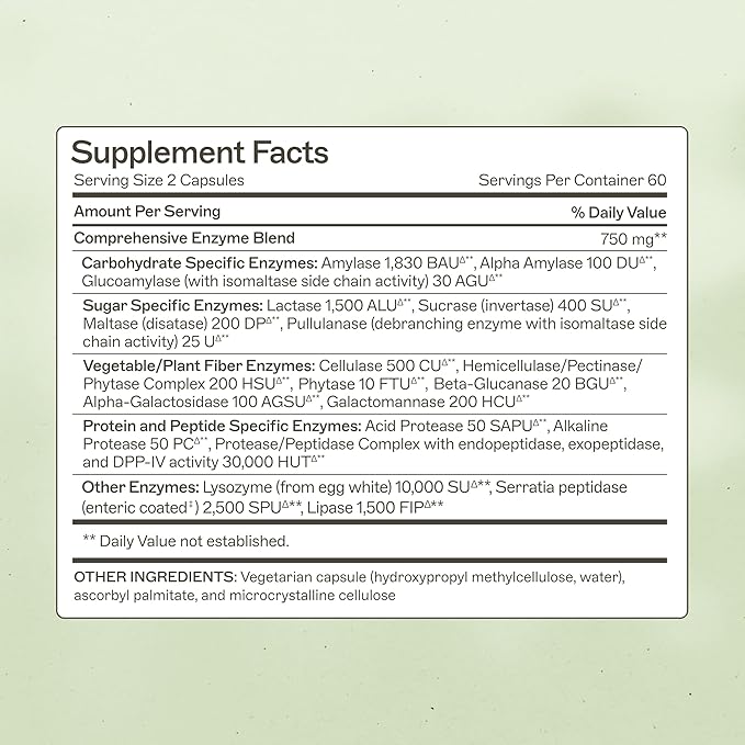 Amy Myers MD Complete Enzymes - Gut Care & Digestive Health Support Supplement - Daily Healthy Microbiome Support Nutritional Supplement - 120 Capsules