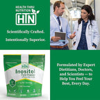 Health Thru Nutrition Inositol Powder – 500g Pure Powder as Myo-Inositol | 1,000mg (1g) Per Scoop - Included | Unflavored, Vegan, Non-GMO | 500 Servings – Clean Supplement