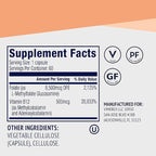 Vimergy 5-MTHF Capsules – 60 Servings (1 Capsule/Serving) 8500mcg L-Methylfolate Glucosamine and 500 mcg Vitamin B12 Supplement –Bioavailable Folate Supplement for Women and Men Vegan 5 mthf (60 ct)