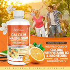 Bio Naturals Calcium & Magnesium Liquid Supplement with Vitamin D3 - Natural Formula, FOUR Types of Calcium Supports Strong Bones with Superior Absorption to Pills - 100% Vegetarian - 32 fl oz