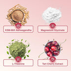 Calm and Ready Powder Drink Mix, with Magnesium Glycinate, Ashwagandha KSM 66, L Theanine, and Tart Cherry, Relaxation Support Supplement, Strawberry Pina Colada, 20 Travel Packets