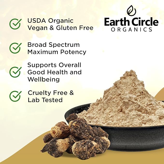Earth Circle Organics Organic Black Maca Peruvian Root Powder, Black Maca Root for Men, Natural Supplement, Essential Vitamins, Minerals & Fatty Acids Improved Energy, Immune Support (8oz, Pack of 3)