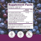 Reserveage Beauty, Resveratrol 500 mg, Antioxidant Supplement for Heart and Cellular Health, Supports Healthy Aging and Immune System, Paleo, Keto, 60 Capsules