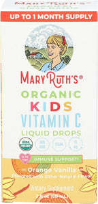 MARYRUTH'S Kids Vitamin C Drops | Vegan Immune Support Supplement for Ages 4-13 | Immune Support & Overall Health | Vitamin C from Organic Acerola Fruit Extract | 2oz