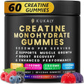 Creatine Monohydrate Gummies for Men & Women, Creatine Gummies Sugar Free, Mixed Flavored with L-Taurine, BCAA 2:1, B12 B6 for Boost Strength, Focus & Endurance, Vegan, Non-GMO, 60pcs