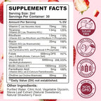 CFILIHTC Vitamin B Complex Liquid Drops, B Vitamins Complex Supplement with B1, B2, B3, B5 B6, B7, B9 & Methyl B12 Drops for Adults & Kids, Vegan, Strawberry Flavor