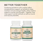 Lactoferrin 250mg per Serving (60 Capsules) Patented Bioferrin Lactoferrin - Superior Iron Supplement for Iron Deficiency and Immune Support by Double Wood Supplements