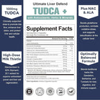 Totaria 2 Packs TUDCA 1000mg Liver Support Supplement with Milk Thistle, NAC, ALA, 80% Silymarin, 15-in-1 Extra Strength Bile Salts
