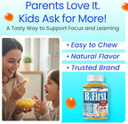 B.First Focus Gummies for Kids & Teens | Kids Focus and Attention Supplements with Omega 3 DHA – Memory Vitamins for Concentration, Mental Clarity & Cognitive Support-60ct