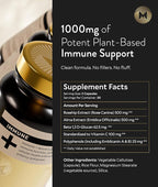 Manna Immune+ Capsules | 500mg Amla Extract & 500mg Rosehip Extract | Vitamin C Supplement for Immune Boost, Antioxidants, Heart Health, Digestion & Immune System Support | For Daily Use | 60 Count
