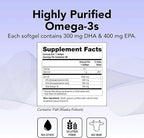 Theralogix TherOmega Omega-3 Fish Oil Supplement - Supports Heart, Brain, Immune & Joint Health* - 700 mg DHA & EPA from Wild Alaska Pollock - Sustainably Sourced - NSF Certified - 90 Softgels