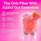 Belli Welli Fiber Supplement for Women & Men – Premium Daily Fiber Powder from Organic Acacia with Added Collagen, Electrolytes & Probiotics – No Bloat, Constipation & Gut Health Support (Watermelon)