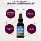WishGarden Herbs Organic Tart Cherry Extract - Organic Tart Cherry Juice Tincture for Sleep Support Contains Natural Melatonin, Joint Comfort & Muscle Recovery, Superfood Rich in Nutrients, 2oz