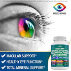 NEW AGE Eye Health Vitamins with Bilberry Lutein & Zeaxanthin Lycopene Resveratrol Grape Seed Extract Astaxanthin - Eye Vitamin - 180 Count
