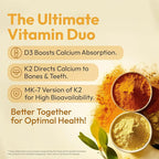 Vitamin D3 K2 5000 IU with MK7 (180 mcg) | Natural Supplement for Bone Strength, Heart Health, and Immune Support | Vegan Capsule | 60 Servings