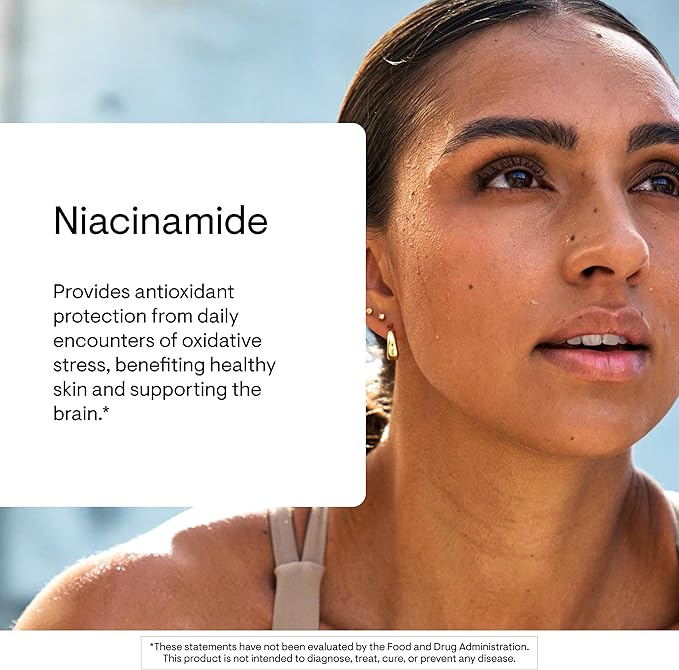 THORNE - Niacinamide - Non-Flushing Form of Vitamin B3 - Supports Skin Health & Provides Cellular Protection* - Niacin Supplement - Third-Party Certified - Gluten, Dairy & Soy-Free - 180 Capsules