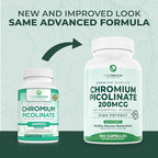 PurePremium Chromium Picolinate 200mcg - High Potency Chromium Supplements - Essential Mineral Health Support for Men/Women - Gluten-Free - 3 Months Supply - 100 Capsules