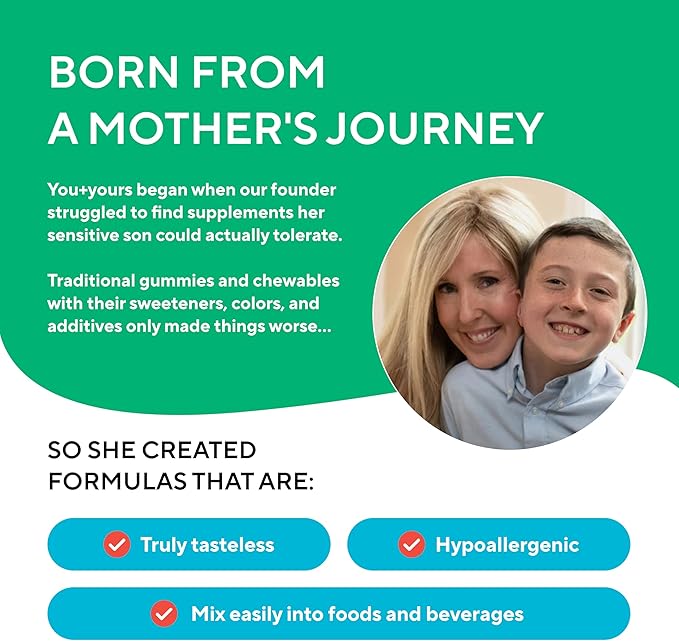 Tasteless B Complex Powder for Kids- B1, B3, B5, B6, Methylfolate and Methyl B12. No Sweeteners, Flavors, Colors or Preservatives. Add to Beverages or Food.