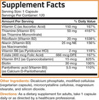 Bronson Vitamin B Complex with Vitamin C - Immune Health, Energy Support & Nervous System Support - Non-GMO, 120 Vegetarian Capsules
