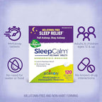 Boiron SleepCalm Tablets Sleep Aid for Deep, Relaxing, Restful Nighttime Sleep - Melatonin-Free and Non Habit-Forming - 120 Count